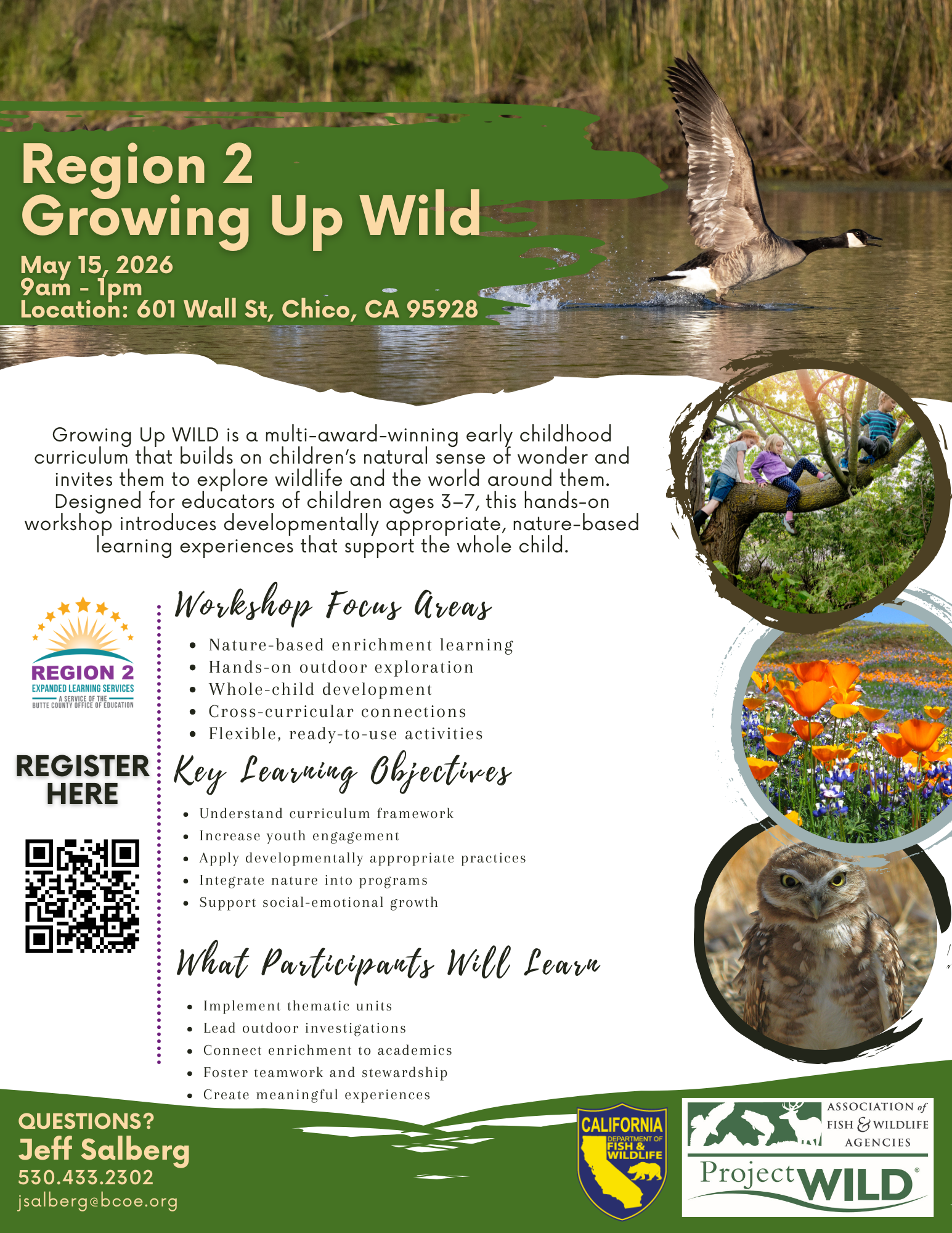 a flyer advertising a Project WILD training opportunity